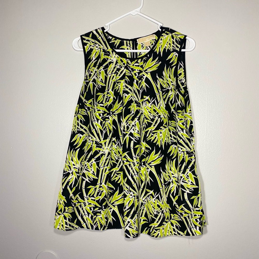 Michael Kors Green Bamboo
Tree Summer Sleeveless Sundress Casual